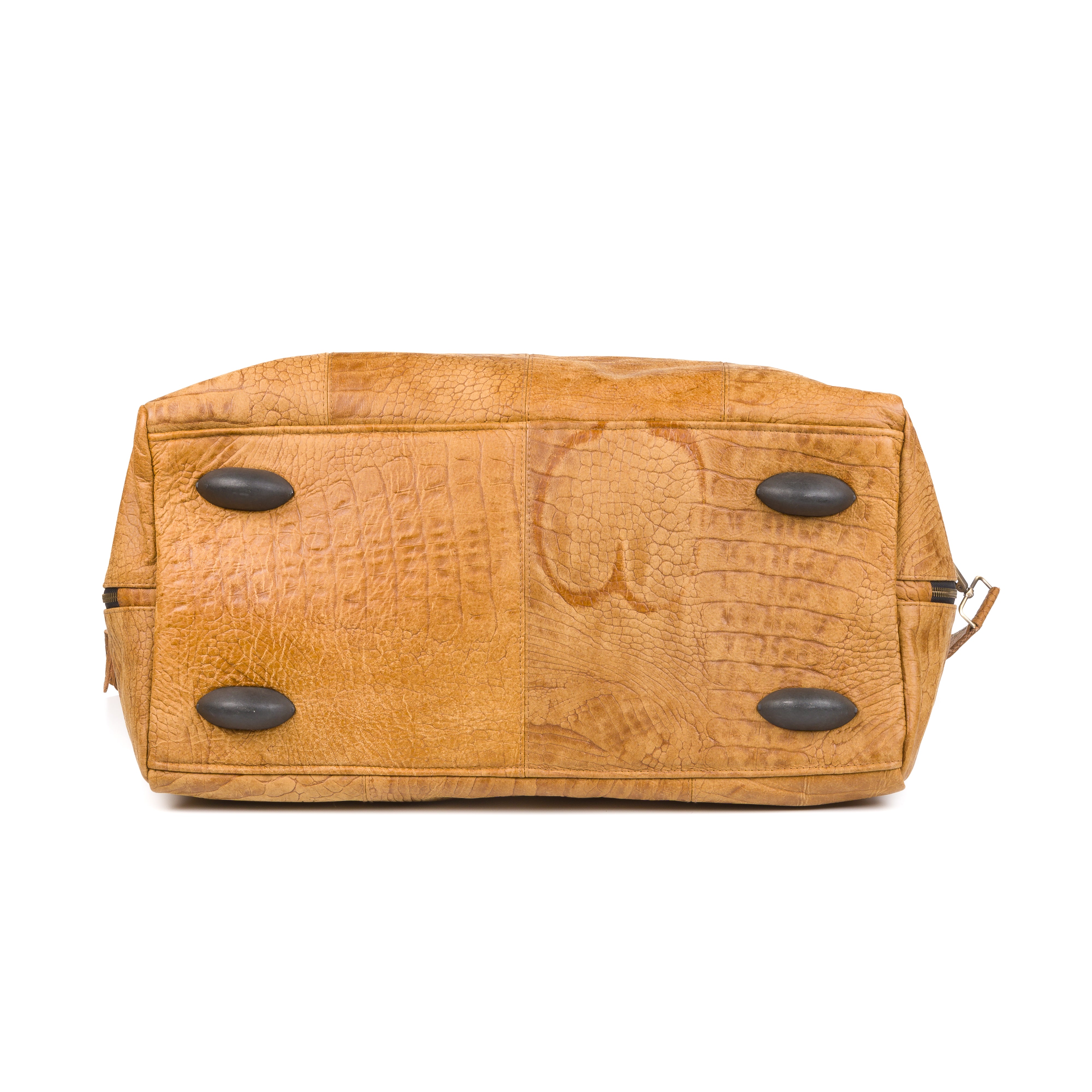 Zwolle Leather Weekend Bag Cognac - Crocodile Leather